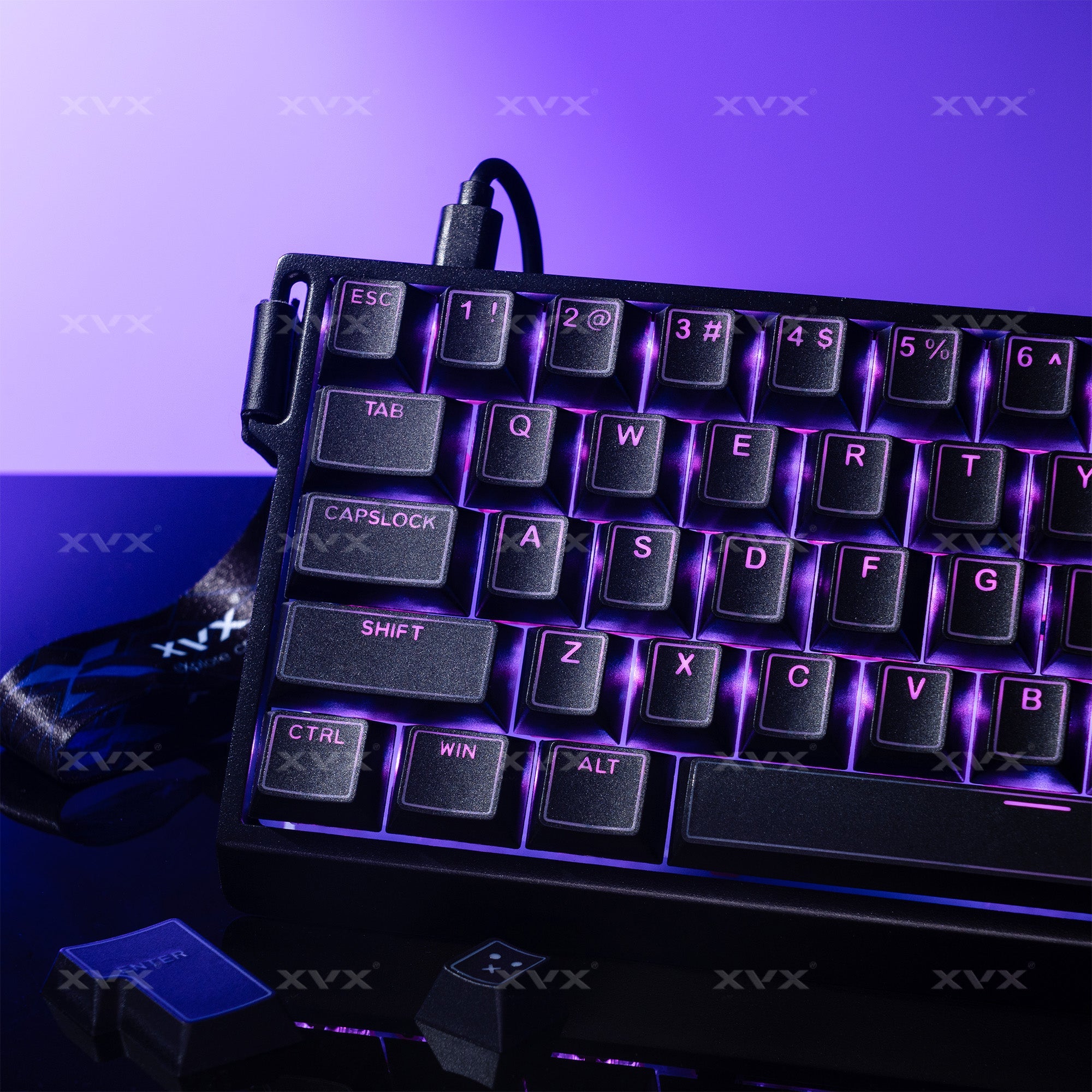 XVX PRISM Shine-Through  Double shot Cherry Profile PBT Keycap Set 142-key